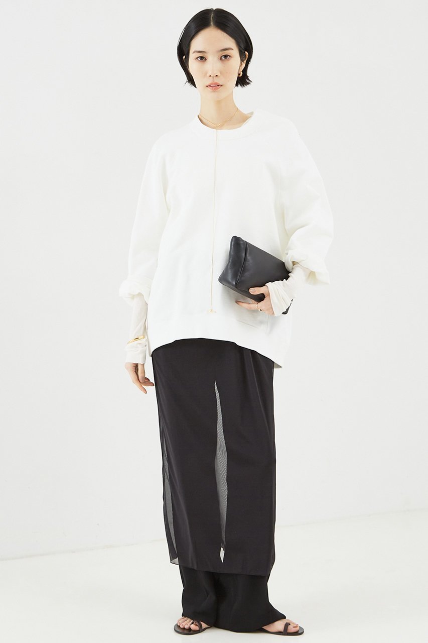 【ザ ストア バイ シー/THE STORE by C】のスリットスウェット 人気、トレンドファッション・服の通販 founy(ファニー) 　ファッション　Fashion　レディースファッション　WOMEN　トップス・カットソー　Tops/Tshirt　シャツ/ブラウス　Shirts/Blouses　パーカ　Sweats　ロング / Tシャツ　T-Shirts　スウェット　Sweat　カットソー　Cut and Sewn　インナー　Inner　スウェット　Sweat　ベーシック　Basic　other-2|ID: prp329100003850269 ipo3291000000031382264