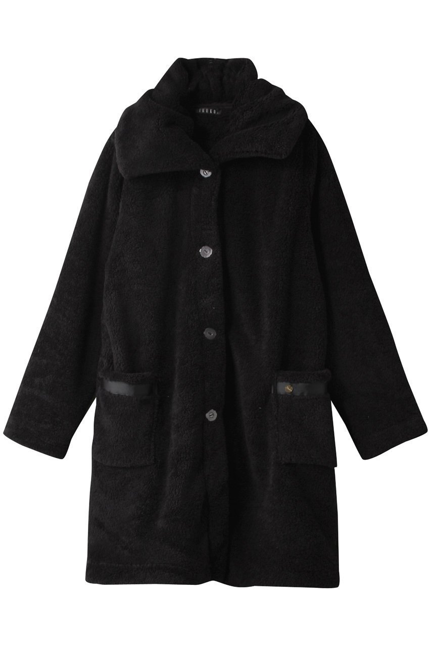 【イクコ/IKUKO】のシープボア ガウン インテリア・キッズ・メンズ・レディースファッション・服の通販 founy(ファニー) 　ファッション　Fashion　レディースファッション　Fashion for Women　ガウン　Gown, Robe　パジャマ　Pajamas, Sleepwear　ブラック|ID: prp329100003850273 ipo3291000000032835222