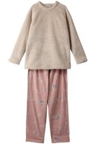 【イクコ/IKUKO】のシープボア&綾ネル花柄プリント パジャマ ベージュ×オールドローズ|ID: prp329100003850274 ipo3291000000032835231
