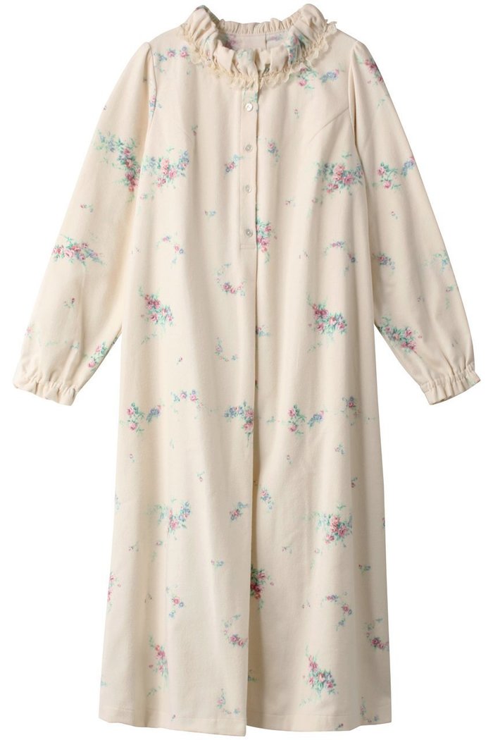 【イクコ/IKUKO】の綾ネル花柄プリント ネグリジェ インテリア・キッズ・メンズ・レディースファッション・服の通販 founy(ファニー) https://founy.com/ ファッション Fashion レディースファッション Fashion for Women お家時間・ステイホーム Stay Home / At Home パジャマ Pajamas, Sleepwear プリント Print, Printed Pattern レース Lace, Lace Fabric |ID: prp329100003850275 ipo3291000000032835239