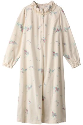 【イクコ/IKUKO / GOODS】 綾ネル花柄プリント ネグリジェ人気、トレンドファッション・服の通販 founy(ファニー) お家時間・ステイホーム Stay Home / At Home パジャマ Pajamas, Sleepwear プリント Print, Printed Pattern レース Lace, Lace Fabric |ID:prp329100003850275