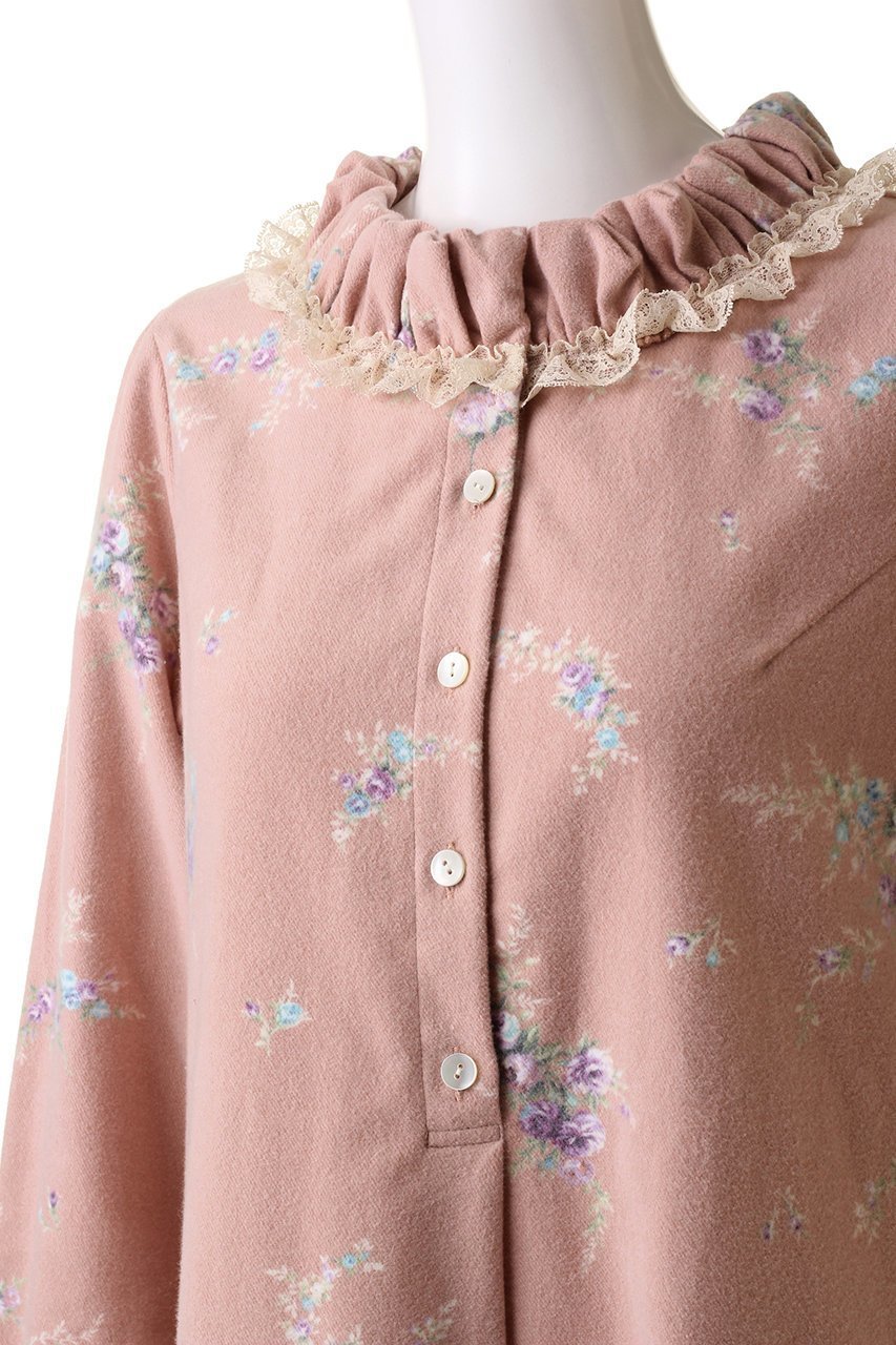 【イクコ/IKUKO】の綾ネル花柄プリント ネグリジェ 人気、トレンドファッション・服の通販 founy(ファニー) 　ファッション　Fashion　レディースファッション　Fashion for Women　お家時間・ステイホーム　Stay Home / At Home　パジャマ　Pajamas, Sleepwear　プリント　Print, Printed Pattern　レース　Lace, Lace Fabric　other-5|ID: prp329100003850275 ipo3291000000032835246