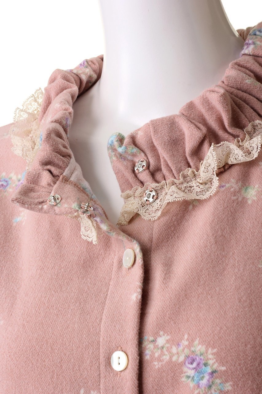 【イクコ/IKUKO】の綾ネル花柄プリント ネグリジェ 人気、トレンドファッション・服の通販 founy(ファニー) 　ファッション　Fashion　レディースファッション　Fashion for Women　お家時間・ステイホーム　Stay Home / At Home　パジャマ　Pajamas, Sleepwear　プリント　Print, Printed Pattern　レース　Lace, Lace Fabric　other-6|ID: prp329100003850275 ipo3291000000032835247