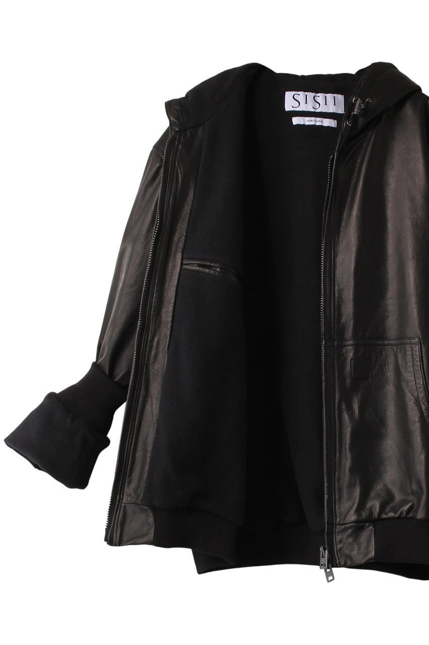 【シシ/sisii】の【UNISEX】レザー パーカージャケット 人気、トレンドファッション・服の通販 founy(ファニー) 　ファッション　Fashion　レディースファッション　WOMEN　アウター　Coat Outerwear　ジャケット　Jackets　ブルゾン　Blouson/Jackets　ユニセックス　Unisex　ジャケット　Jacket　パーカー　Hoodie　ブルゾン　Blouson　リラックス　Relax　定番　Standard　春　Spring　防寒　Cold Protection　other-6|ID: prp329100003851200 ipo3291000000031382127
