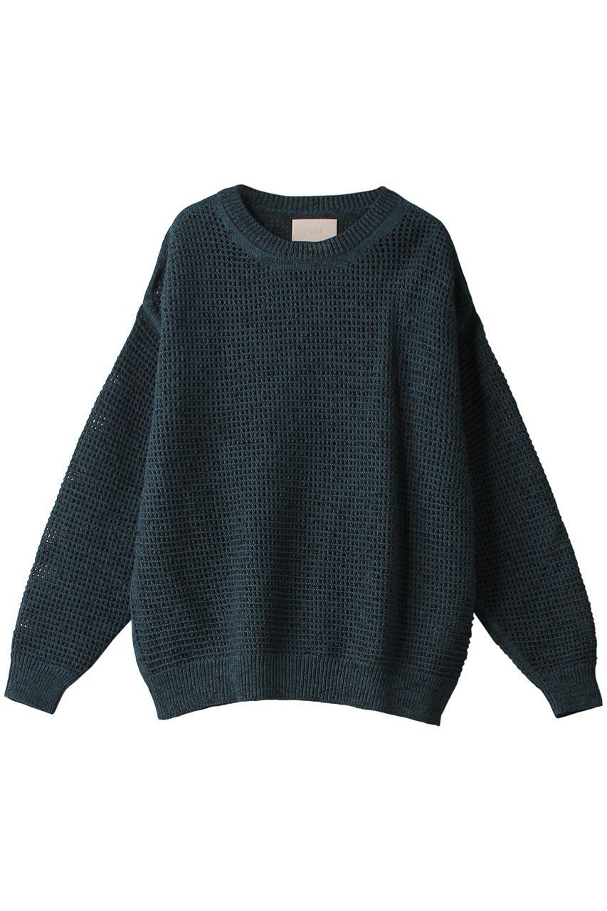 【ヨーク/YOKE / MEN】の【MEN】メッシュニット クルーネック セーター インテリア・キッズ・メンズ・レディースファッション・服の通販 founy(ファニー) 　ファッション　Fashion　メンズファッション　Fashion for Men　トップス・カットソー　Cut & Sew Tops　ニット・セーター / 定番トップス　Knit Tops & Sweaters　セーター　Sweater, Knitwear　トレンド　Trend, Trending Now　メッシュ　Mesh, Net Fabric　夏　Summer　春　Spring　S/S・春夏　SS, Spring/Summer, Warm Season　ボトルグリーン|ID: prp329100003851227 ipo3291000000032950671