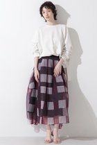 【ヒューエルミュージアム/hueLe Museum】の【hLM】シアーチェックスカート 人気、トレンドファッション・服の通販 founy(ファニー) ファッション Fashion レディースファッション WOMEN スカート Skirt ロングスカート Long Skirt チェック Check ブロック Block プリント Print ロング Long 冬 Winter 夏 Summer thumbnail ワイン|ID: prp329100003851242 ipo3291000000031862498