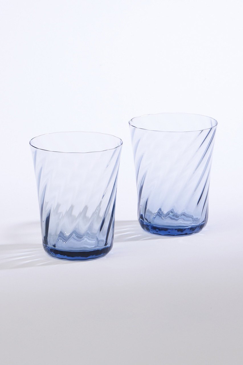 【エル グルメ/ELLE gourmet】の【STILLEBEN】Concave Swirl グラス 2個セット インテリア・キッズ・メンズ・レディースファッション・服の通販 founy(ファニー) 　ファッション　Fashion　レディースファッション　WOMEN　ユニセックス　Unisex　ガラス　Glass　クリスタル　Crystal　グラス　Glass　ハンド　Hand　ブルー|ID: prp329100003852543 ipo3291000000025347588