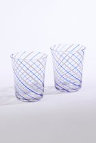 【エル グルメ/ELLE gourmet】の【STILLEBEN】Concave Twist グラス 2個セット クリアブルー|ID:prp329100003852544
