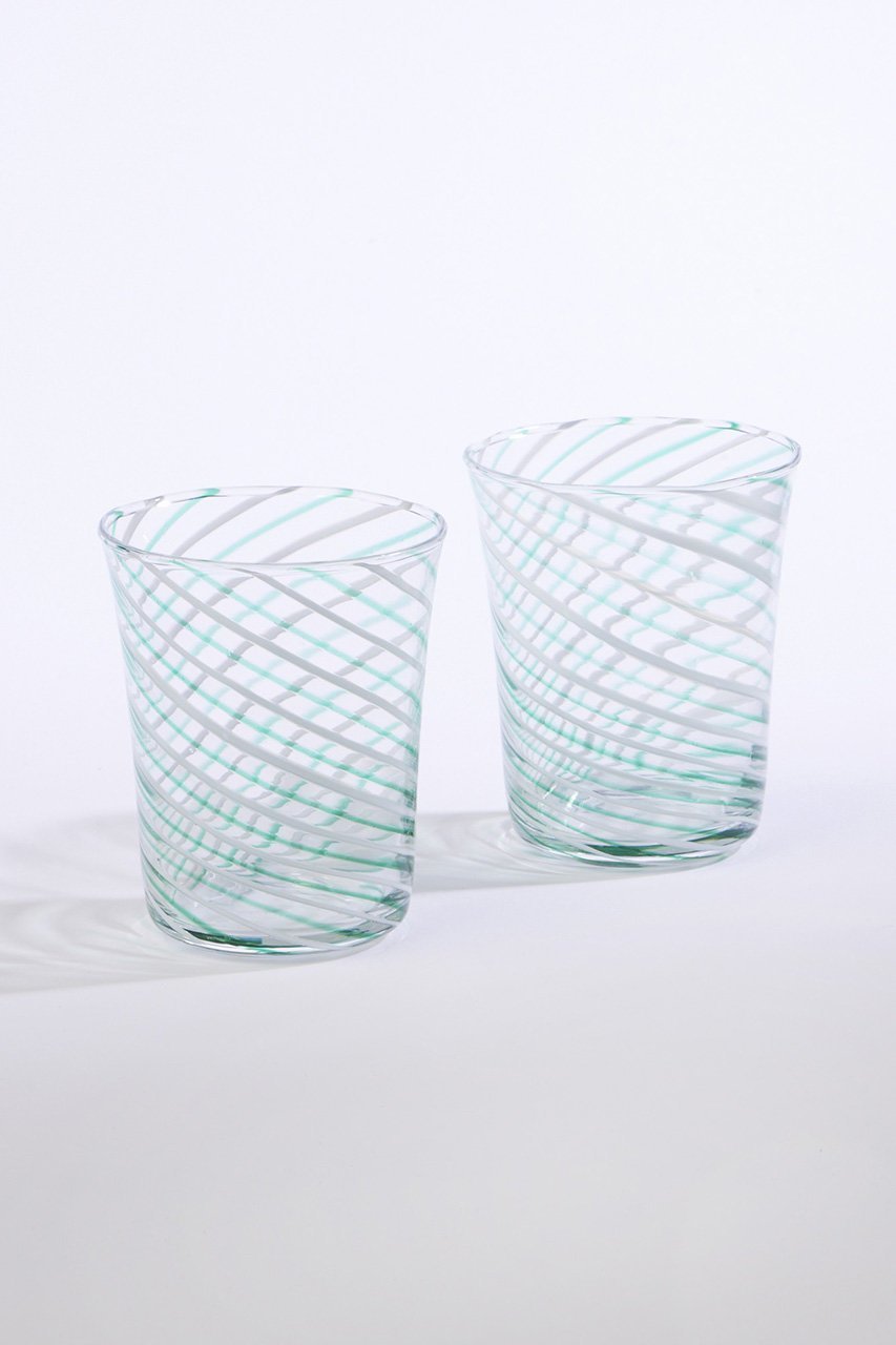 【エル グルメ/ELLE gourmet】の【STILLEBEN】Concave Twist グラス 2個セット インテリア・キッズ・メンズ・レディースファッション・服の通販 founy(ファニー) 　ファッション　Fashion　レディースファッション　WOMEN　ユニセックス　Unisex　ガラス　Glass　クリスタル　Crystal　グラス　Glass　ハンド　Hand　グリーン|ID: prp329100003852544 ipo3291000000025347592