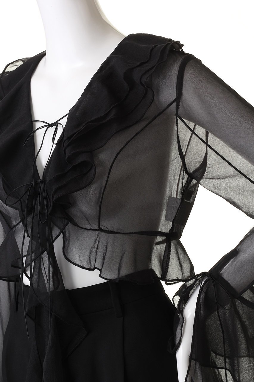 【プランク プロジェクト/PRANK PROJECT】のラッフルブラウス / Ruffled Blouse 人気、トレンドファッション・服の通販 founy(ファニー) 　ファッション　Fashion　レディースファッション　WOMEN　トップス・カットソー　Tops/Tshirt　シャツ/ブラウス　Shirts/Blouses　おすすめ　Recommend　カーディガン　Cardigan　シアー　Sheer　シンプル　Simple　ジャージー　Jersey　スリーブ　Sleeve　フリル　Frills　ボトム　Bottom　ロング　Long　other-5|ID: prp329100003852570 ipo3291000000031381953
