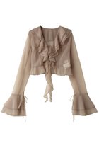 【プランク プロジェクト/PRANK PROJECT】のラッフルブラウス / Ruffled Blouse 人気、トレンドファッション・服の通販 founy(ファニー) ファッション Fashion レディースファッション Fashion for Women トップス・カットソー Cut & Sew Tops シャツ・ブラウス・オフィスカジュアル Elegant Blouses & Button-Ups おすすめ Recommended / Our Picks カーディガン Cardigan, Knitwear シアー Sheer, See-Through シンプル Simple, Minimal スリーブ Sleeve, Long Sleeve / Short Sleeve フリル Frill, Ruffle ボトム Bottoms, Lower Wear ロング Long, Long-Length thumbnail BGE(ベージュ)|ID: prp329100003852570 ipo3291000000032919470