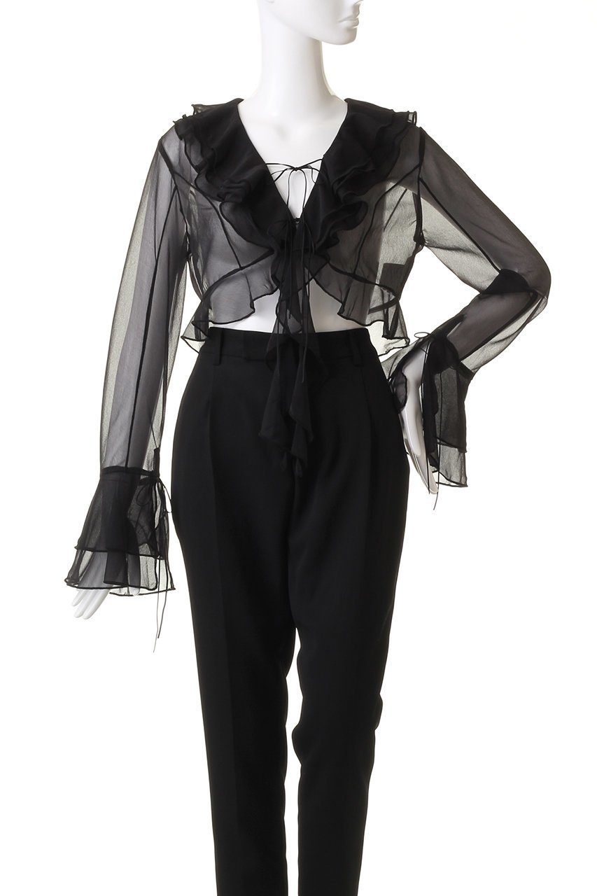 【プランク プロジェクト/PRANK PROJECT】のラッフルブラウス / Ruffled Blouse 人気、トレンドファッション・服の通販 founy(ファニー) ファッション Fashion レディースファッション Fashion for Women トップス・カットソー Cut & Sew Tops シャツ・ブラウス・オフィスカジュアル Elegant Blouses & Button-Ups おすすめ Recommended / Our Picks カーディガン Cardigan, Knitwear シアー Sheer, See-Through シンプル Simple, Minimal スリーブ Sleeve, Long Sleeve / Short Sleeve フリル Frill, Ruffle ボトム Bottoms, Lower Wear ロング Long, Long-Length other-2|ID: prp329100003852570 ipo3291000000032919481