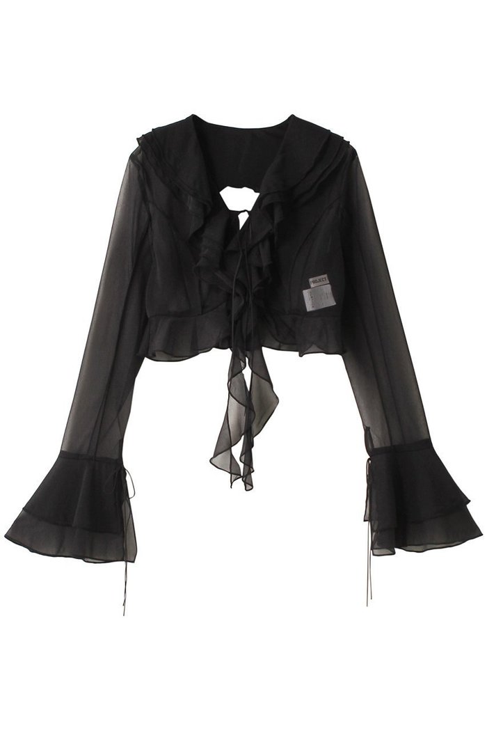 【プランク プロジェクト/PRANK PROJECT】のラッフルブラウス / Ruffled Blouse インテリア・キッズ・メンズ・レディースファッション・服の通販 founy(ファニー) https://founy.com/ ファッション Fashion レディースファッション Fashion for Women トップス・カットソー Cut & Sew Tops シャツ・ブラウス・オフィスカジュアル Elegant Blouses & Button-Ups おすすめ Recommended / Our Picks カーディガン Cardigan, Knitwear シアー Sheer, See-Through シンプル Simple, Minimal スリーブ Sleeve, Long Sleeve / Short Sleeve フリル Frill, Ruffle ボトム Bottoms, Lower Wear ロング Long, Long-Length |ID: prp329100003852570 ipo3291000000036402433