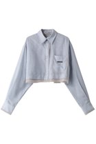 【プランク プロジェクト/PRANK PROJECT】のマルチファブリックショートシャツ / Multi-fabric Short Shirt BLU(ブルー)|ID:prp329100003852573