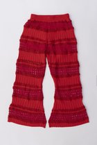【プランク プロジェクト/PRANK PROJECT】のブークレレースニットパンツ / Boucle Lace Knit Pants RED(レッド)|ID:prp329100003852575