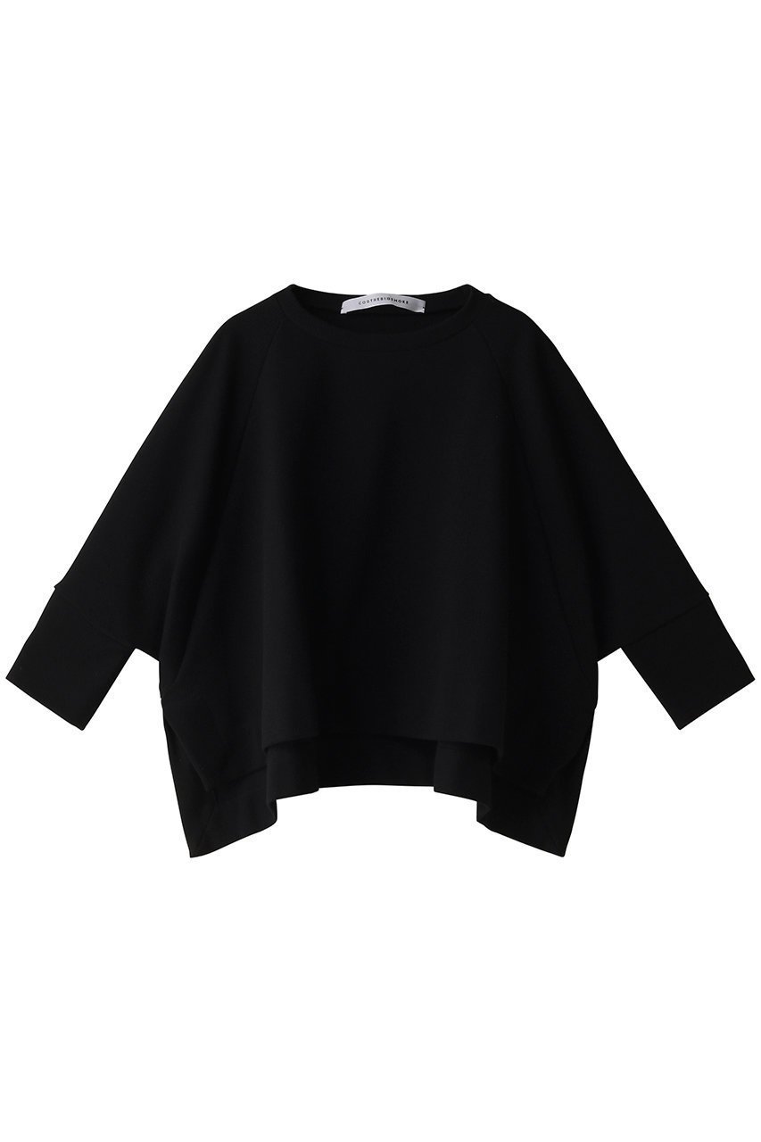 【マルティニーク/martinique】の【COGTHEBIGSMOKE】 ISADORA クルーネック インテリア・キッズ・メンズ・レディースファッション・服の通販 founy(ファニー) 　ファッション　Fashion　レディースファッション　Fashion for Women　トップス・カットソー　Cut & Sew Tops　シャツ・ブラウス・オフィスカジュアル　Elegant Blouses & Button-Ups　ロングTシャツ・Tシャツ　Longline T-Shirts & Tees　カットソー・ベーシックTシャツ　Cut-and-Sewn Tops / Stretch Tees & Basics　シンプル　Simple, Minimal　スリット　Slit, Slit Detail　スリーブ　Sleeve, Long Sleeve / Short Sleeve　ロング　Long, Long-Length　ワイド　Wide, Wide Fit　定番　Standard, Basic Item　ブラック|ID: prp329100003852580 ipo3291000000035792378