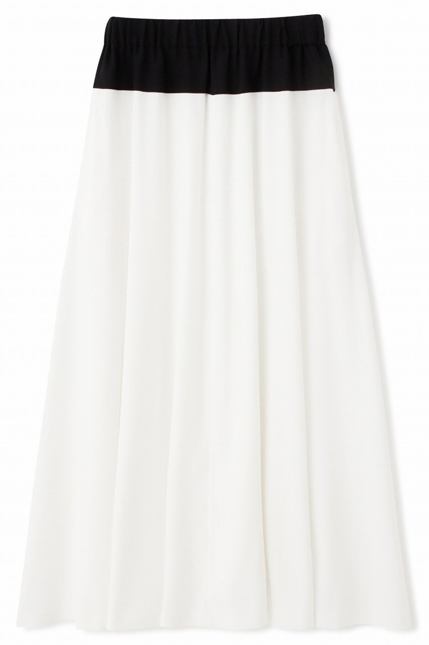【アドーア/ADORE】のバイカラージョーゼットスカート インテリア・キッズ・メンズ・レディースファッション・服の通販 founy(ファニー) 　ファッション　Fashion　レディースファッション　WOMEN　スカート　Skirt　ロングスカート　Long Skirt　おすすめ　Recommend　ジョーゼット　Georgette　ストレッチ　Stretch　セットアップ　Set Up　ドレープ　Drape　フレア　Flare　ロング　Long　ワンポイント　One Point　ホワイト|ID: prp329100003852595 ipo3291000000025347743