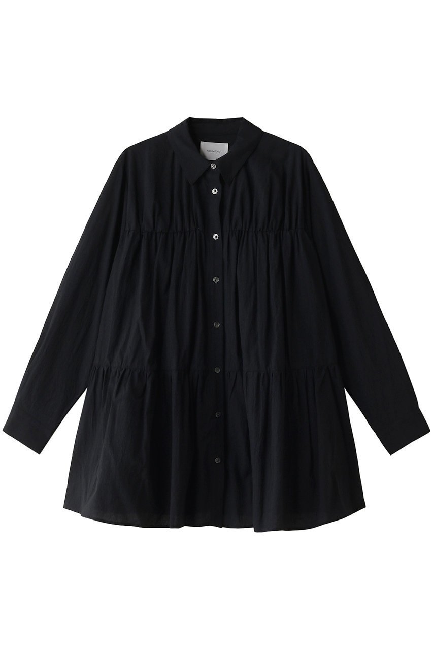 【ミディウミソリッド/MIDIUMISOLID】のtiered volume shirt シャツ 人気、トレンドファッション・服の通販 founy(ファニー) 　ファッション　Fashion　レディースファッション　WOMEN　トップス・カットソー　Tops/Tshirt　シャツ/ブラウス　Shirts/Blouses　ギャザー　Gather　スリーブ　Sleeve　フレア　Flare　ベスト　Vest　レギュラー　Regular　ロング　Long　 other-1|ID: prp329100003852634 ipo3291000000029988530