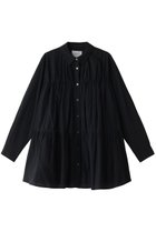 【ミディウミソリッド/MIDIUMISOLID】のtiered volume shirt シャツ black|ID:prp329100003852634