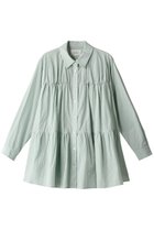 【ミディウミソリッド/MIDIUMISOLID】のtiered volume shirt シャツ green|ID:prp329100003852634