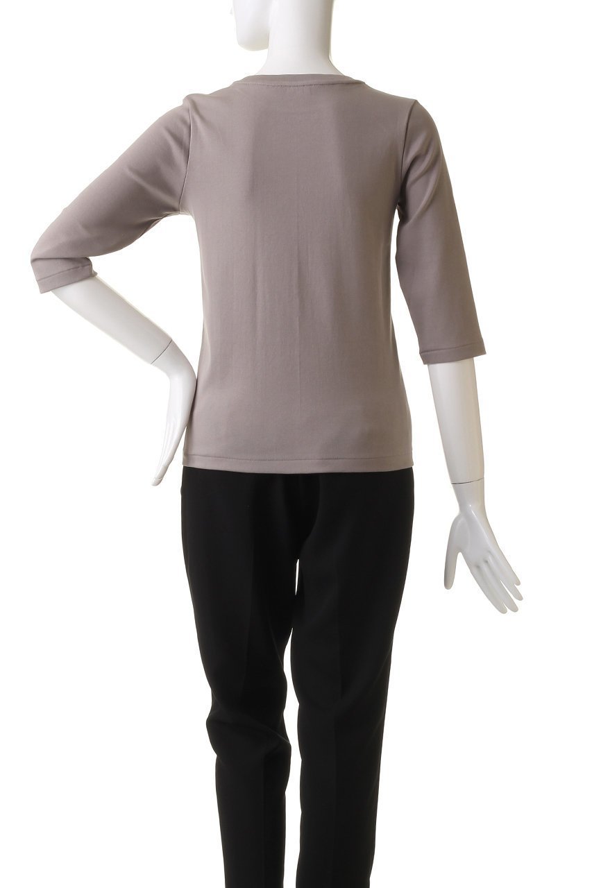 【マルティニーク/martinique】のESSENTIAL フライス5分袖Tee 人気、トレンドファッション・服の通販 founy(ファニー) 　ファッション　Fashion　レディースファッション　Fashion for Women　トップス・カットソー　Cut & Sew Tops　シャツ・ブラウス・オフィスカジュアル　Elegant Blouses & Button-Ups　ロングTシャツ・Tシャツ　Longline T-Shirts & Tees　カットソー・ベーシックTシャツ　Cut-and-Sewn Tops / Stretch Tees & Basics　カットソー　Cut and Sewn Top　ショート　Short, Short Length　スリーブ　Sleeve, Long Sleeve / Short Sleeve　エレガント 上品　Elegant　別注　Limited Edition, Custom Order　定番　Standard, Basic Item　other-4|ID: prp329100003857481 ipo3291000000032836686