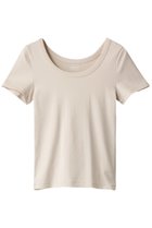 【マルティニーク/martinique】のESSENTIAL フライスTee 大人の最旬トレンドファッション＆コーディネート founy(ファウニー) ファッション Fashion レディースファッション Fashion for Women トップス・カットソー Cut & Sew Tops シャツ・ブラウス・オフィスカジュアル Elegant Blouses & Button-Ups ロングTシャツ・Tシャツ Longline T-Shirts & Tees カットソー・ベーシックTシャツ Cut-and-Sewn Tops / Stretch Tees & Basics インナー Innerwear カットソー Cut and Sewn Top ショート Short, Short Length スリーブ Sleeve, Long Sleeve / Short Sleeve フィット Fit, Slim Fit 別注 Limited Edition, Custom Order 定番 Standard, Basic Item thumbnail クリーム|ID: prp329100003857482 ipo3291000000036987365