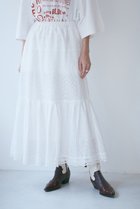 【ローズバッド/ROSE BUD】のコットンレースギャザースカート 人気、トレンドファッション・服の通販 founy(ファニー) ファッション Fashion レディースファッション WOMEN スカート Skirt ロングスカート Long Skirt おすすめ Recommend スウェット Sweat レース Race ロング Long thumbnail ホワイト|ID: prp329100003857505 ipo3291000000025379952