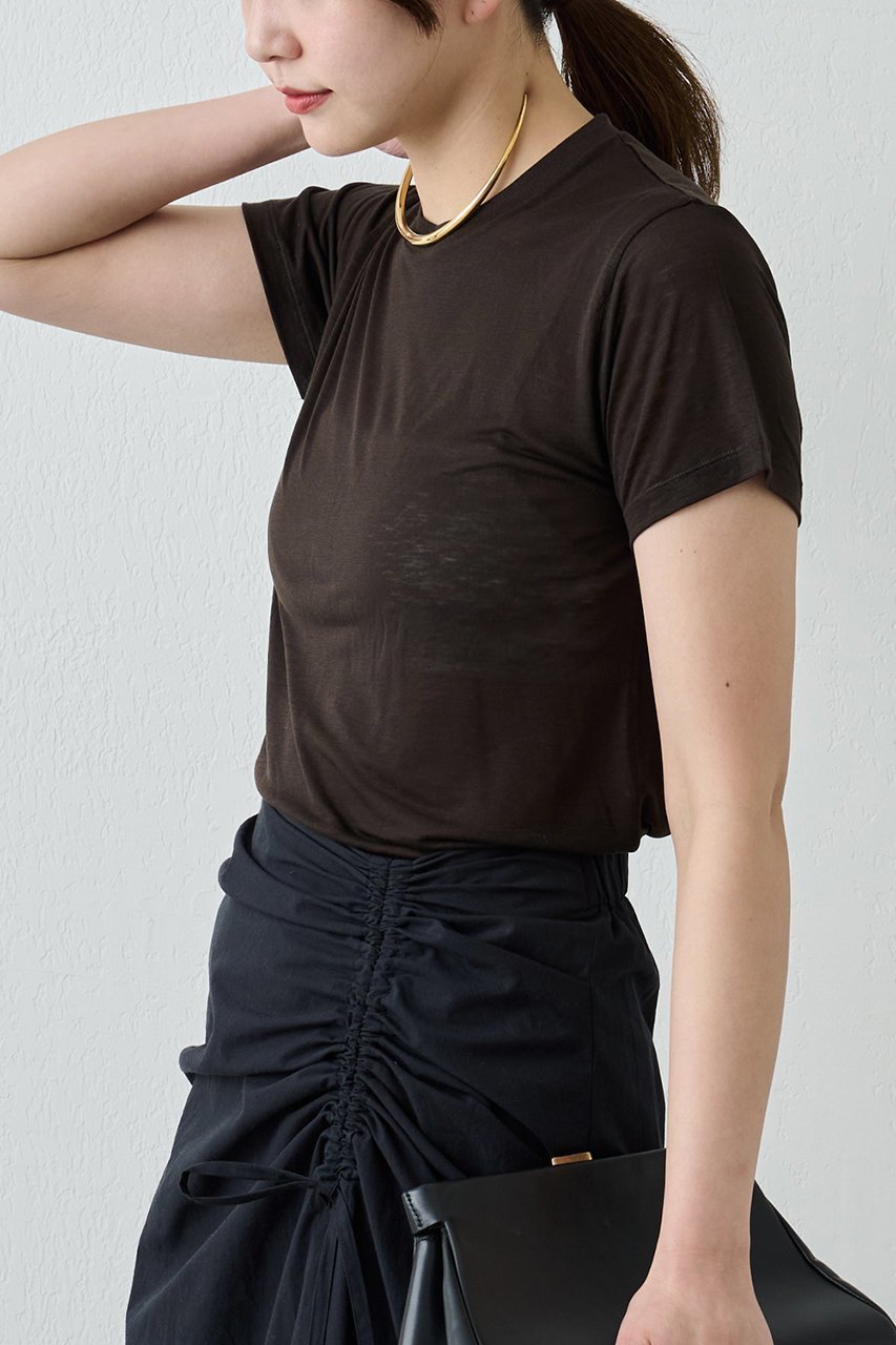 【ガリャルダガランテ/GALLARDAGALANTE】の【BASERANGE】バンブーTシャツ 人気、トレンドファッション・服の通販 founy(ファニー) ファッション Fashion レディースファッション Fashion for Women トップス・カットソー Cut & Sew Tops シャツ・ブラウス・オフィスカジュアル Elegant Blouses & Button-Ups ロングTシャツ・Tシャツ Longline T-Shirts & Tees カットソー・ベーシックTシャツ Cut-and-Sewn Tops / Stretch Tees & Basics キャミソール Camisole, Spaghetti Strap Top シアー Sheer, See-Through ショート Short, Short Length シンプル Simple, Minimal スリーブ Sleeve, Long Sleeve / Short Sleeve タンク Tank Top, Sleeveless Top ランジェリー Lingerie, Intimate Wear 夏 Summer 春 Spring S/S・春夏 SS, Spring/Summer, Warm Season other-7|ID: prp329100003857551 ipo3291000000036830582