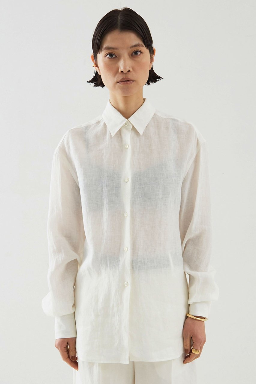 【ザ ストア バイ シー/THE STORE by C】のリネンデタッチャブルカラーダブル釦シャツ 人気、トレンドファッション・服の通販 founy(ファニー) 　ファッション　Fashion　レディースファッション　WOMEN　トップス・カットソー　Tops/Tshirt　シャツ/ブラウス　Shirts/Blouses　カフス　Cuffs　スタンド　Stand　スリーブ　Sleeve　ダブル　Double　リネン　Linen　ロング　Long　羽織　Haori　other-3|ID: prp329100003861798 ipo3291000000031381260