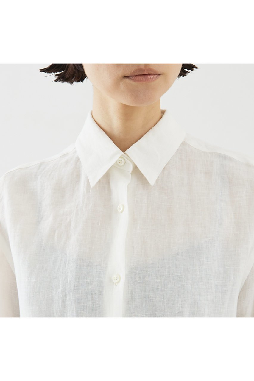 【ザ ストア バイ シー/THE STORE by C】のリネンデタッチャブルカラーダブル釦シャツ 人気、トレンドファッション・服の通販 founy(ファニー) 　ファッション　Fashion　レディースファッション　WOMEN　トップス・カットソー　Tops/Tshirt　シャツ/ブラウス　Shirts/Blouses　カフス　Cuffs　スタンド　Stand　スリーブ　Sleeve　ダブル　Double　リネン　Linen　ロング　Long　羽織　Haori　other-7|ID: prp329100003861798 ipo3291000000031381268