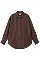 【エリオポール/heliopole】のthe EDITOR シャツ 人気、トレンドファッション・服の通販 founy(ファニー) ファッション Fashion レディースファッション Fashion for Women トップス・カットソー Cut & Sew Tops シャツ・ブラウス・オフィスカジュアル Elegant Blouses & Button-Ups おすすめ Recommended / Our Picks ストライプ Stripe, Striped Pattern スリーブ Sleeve, Long Sleeve / Short Sleeve ベーシック Basic, Essential ロング Long, Long-Length 定番 Standard, Basic Item 秋 Autumn thumbnail ダークブラウン|ID: prp329100003861842 ipo3291000000035563632