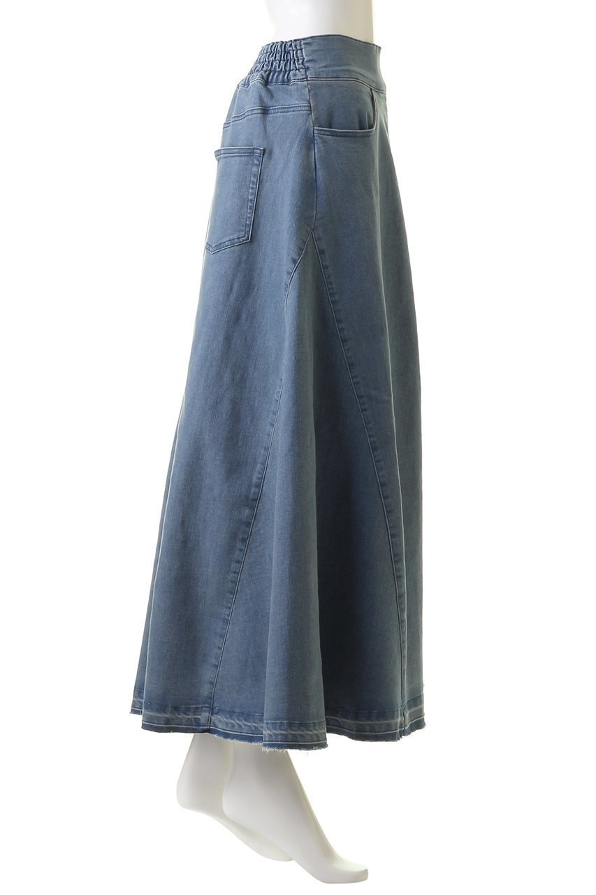 【スリー ドッツ/three dots】のデニム ボリュームフレアスカート 人気、トレンドファッション・服の通販 founy(ファニー) 　ファッション　Fashion　レディースファッション　WOMEN　スカート　Skirt　Aライン/フレアスカート　Flared A-Line Skirts　ロングスカート　Long Skirt　おすすめ　Recommend　サンダル　Sandals　ストレッチ　Stretch　スポーティ　Sporty　デニム　Denim　フレア　Flare　ロング　Long　定番　Standard　NEW・新作・新着・新入荷　New Arrivals　other-3|ID: prp329100003861865 ipo3291000000031603864