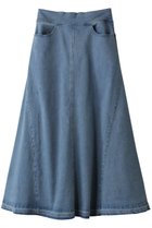 【スリー ドッツ/three dots】のデニム ボリュームフレアスカート ウォッシュド|ID: prp329100003861865 ipo3291000000034886209