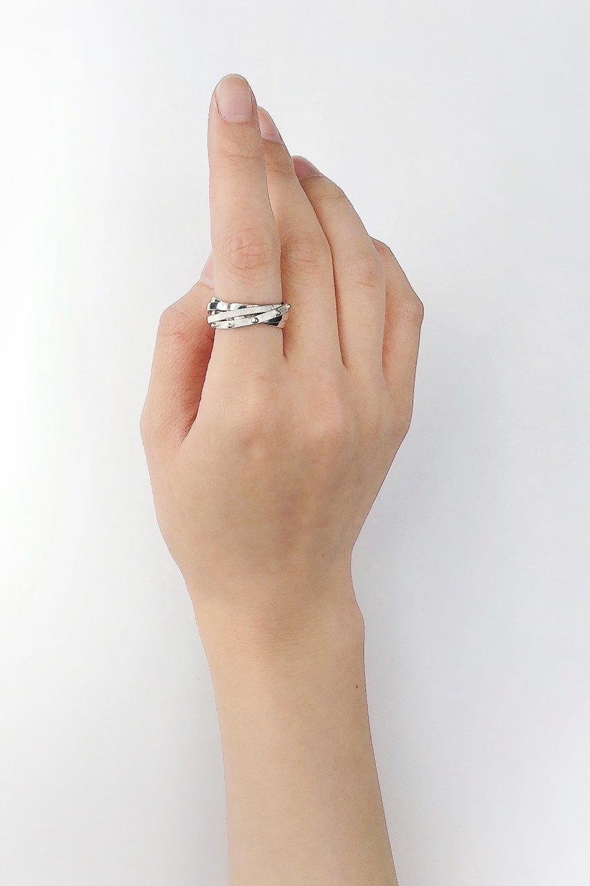 【カオル/KAORU】のDOT シルバー リング 5連 人気、トレンドファッション・服の通販 founy(ファニー) 　ファッション　Fashion　レディースファッション　Fashion for Women　ジュエリー　Jewelry　ファッションリング　Fashion Rings　シルバー　Silver, Metallic Silver　ジュエリー　Jewelry, Accessories　フォルム　Silhouette, Form　人気　Popular, Best Seller　other-2|ID: prp329100003861870 ipo3291000000035553621