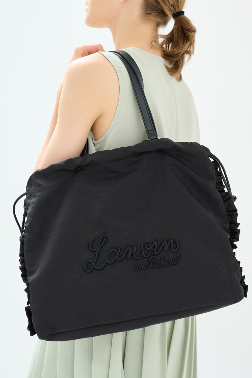 【ランバン オン ブルー/LANVIN en Bleu】のナイロンドロストトートバッグ 人気、トレンドファッション・服の通販 founy(ファニー) 　ファッション　Fashion　レディースファッション　WOMEN　バッグ　Bag　フリル　Frills　ポケット　Pocket　巾着　Purse　ビジネス 仕事 通勤　Business　other-7|ID: prp329100003862776 ipo3291000000031380825
