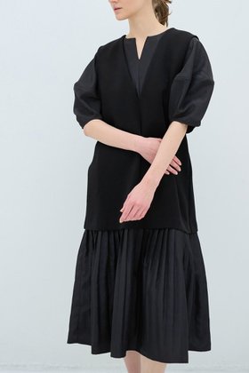 【ランバン オン ブルー/LANVIN en Bleu】のコンビスリーブワンピース 人気、トレンドファッション・服の通販 founy(ファニー) ファッション Fashion レディースファッション WOMEN ワンピース Dress チュニック Tunic ヴィンテージ Vintage スニーカー Sneakers スリット Slit タフタ Taffeta チュニック Tunic ファブリック Fabric ベスト Vest ポケット Pocket ロング Long |ID:prp329100003862793