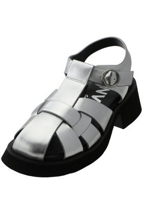 【ランバン オン ブルー/LANVIN en Bleu】のレザーグルカサンダル 人気、トレンドファッション・服の通販 founy(ファニー) ファッション Fashion レディースファッション Fashion for Women サンダル Sandals, Summer Shoes シルバー Silver, Metallic Silver ソックス Socks, Hosiery フィット Fit, Slim Fit 夏 Summer 軽量 Lightweight, Ultra Light |ID:prp329100003862796