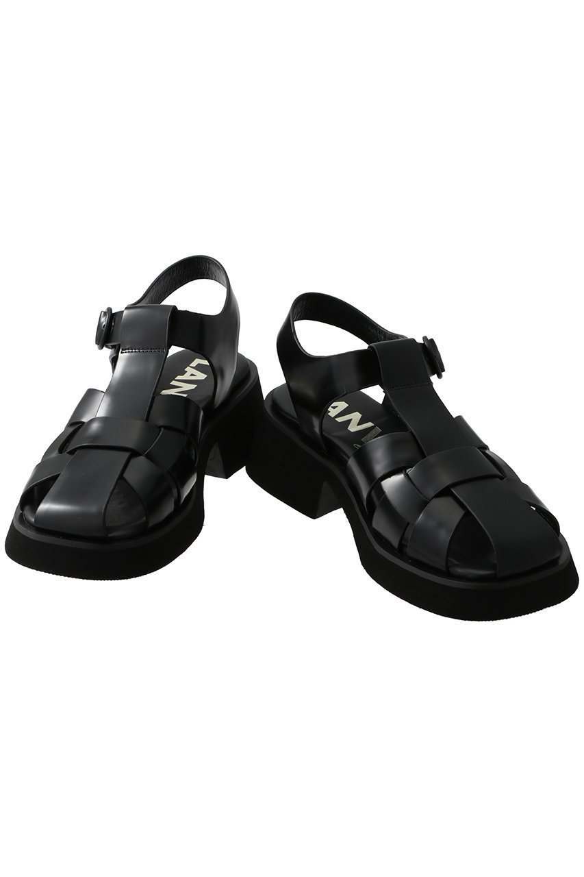 【ランバン オン ブルー/LANVIN en Bleu】のレザーグルカサンダル 人気、トレンドファッション・服の通販 founy(ファニー) 　ファッション　Fashion　レディースファッション　Fashion for Women　サンダル　Sandals, Summer Shoes　シルバー　Silver, Metallic Silver　ソックス　Socks, Hosiery　フィット　Fit, Slim Fit　夏　Summer　軽量　Lightweight, Ultra Light　other-6|ID: prp329100003862796 ipo3291000000036746024