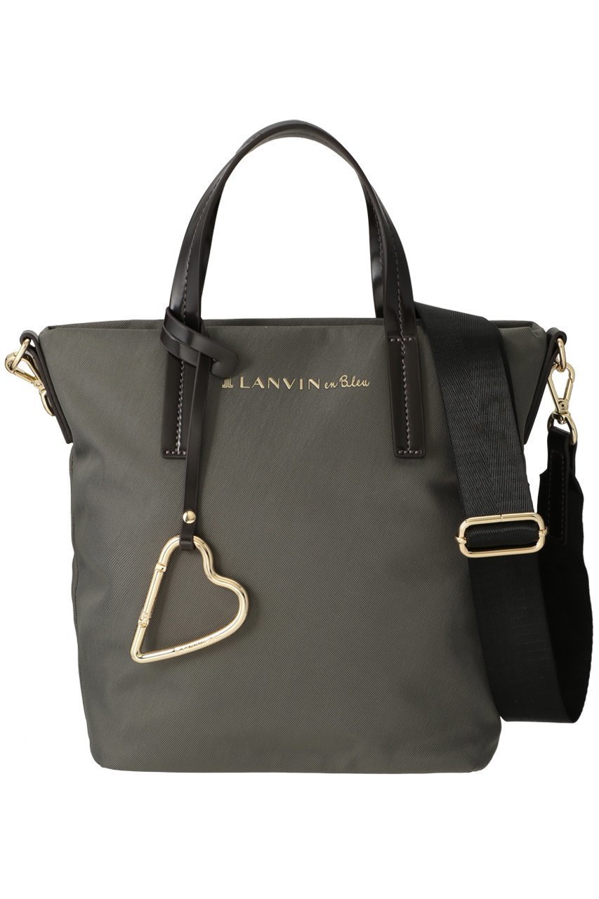 【ランバン オン ブルー/LANVIN en Bleu】のマルクハートカラビナ 小トートバッグ インテリア・キッズ・メンズ・レディースファッション・服の通販 founy(ファニー) 　ファッション　Fashion　レディースファッション　Fashion for Women　バッグ　Bags　おすすめ　Recommended / Our Picks　コンパクト　Compact, Small Size　ショルダー　Shoulder, Shoulder Strap　シンプル　Simple, Minimal　スポーティ　Sporty, Casual Athletic　ポケット　Pocket, Pocket Detail　ポーチ　Pouch, Small Case　財布　Wallet, Purse　グレー|ID: prp329100003862797 ipo3291000000035105532