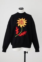 【ナゴンスタンス/nagonstans】のフラワーインターシャ P.O/プルオーバー Black|ID: prp329100003862816 ipo3291000000036060400