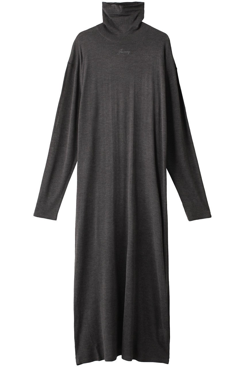 【リムアーク/RIM.ARK】のPrint knit OP/ワンピース インテリア・キッズ・メンズ・レディースファッション・服の通販 founy(ファニー) 　ファッション　Fashion　レディースファッション　Fashion for Women　ワンピース　Dresses　チュニック　Tunic Tops & Dresses　おすすめ　Recommended / Our Picks　インナー　Innerwear　シンプル　Simple, Minimal　ジャケット　Jacket, Outerwear　チュニック　Tunic, Long Top　プリント　Print, Printed Pattern　ロング　Long, Long-Length　グレー|ID: prp329100003862827 ipo3291000000034969440