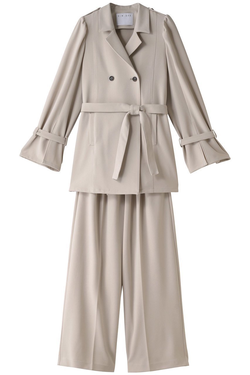 【リムアーク/RIM.ARK】のPuff sleeve JK and PT set/セットアップ インテリア・キッズ・メンズ・レディースファッション・服の通販 founy(ファニー) ファッション Fashion レディースファッション Fashion for Women アウター Coat / Outerwear Collection レディースジャケット・軽アウター Jackets おすすめ Recommended / Our Picks ジャケット Jacket, Outerwear スリーブ Sleeve, Long Sleeve / Short Sleeve セットアップ Set-Up, Coordinated Outfit ダブル Double, Double-Breasted フォーマル Formal, Dressy ワイド Wide, Wide Fit 旅行 Travel ライトベージュ|ID: prp329100003862828 ipo3291000000036741772