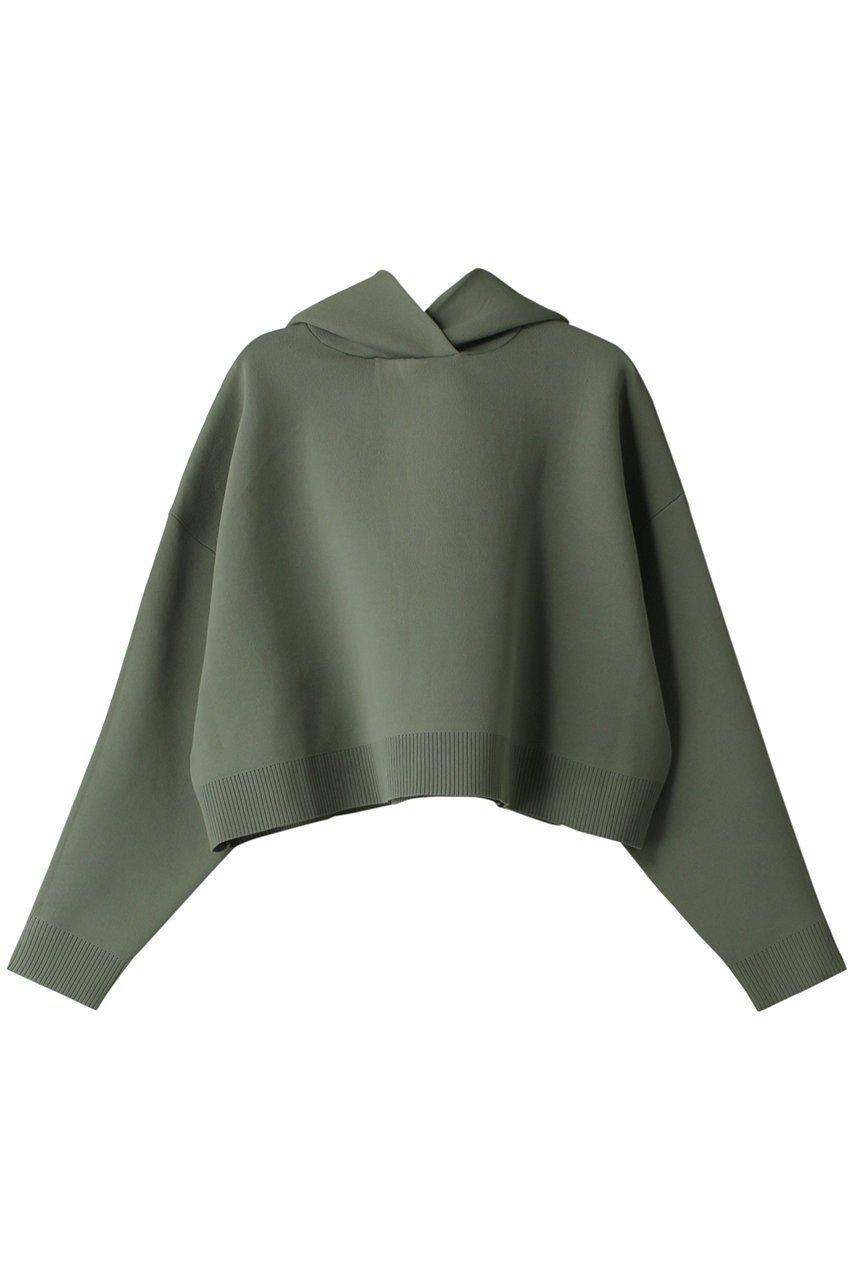 【リムアーク/RIM.ARK】のOversized hoodie knit/ニット インテリア・キッズ・メンズ・レディースファッション・服の通販 founy(ファニー) 　ファッション　Fashion　レディースファッション　Fashion for Women　トップス・カットソー　Cut & Sew Tops　ニット　Knit Tops & Sweaters　カジュアルプルオーバー・ニットトップス　Pullovers & Knit Tops / Casual Pullovers　クロップド　Cropped, Short Length　ライトカーキ|ID: prp329100003862830 ipo3291000000034970184