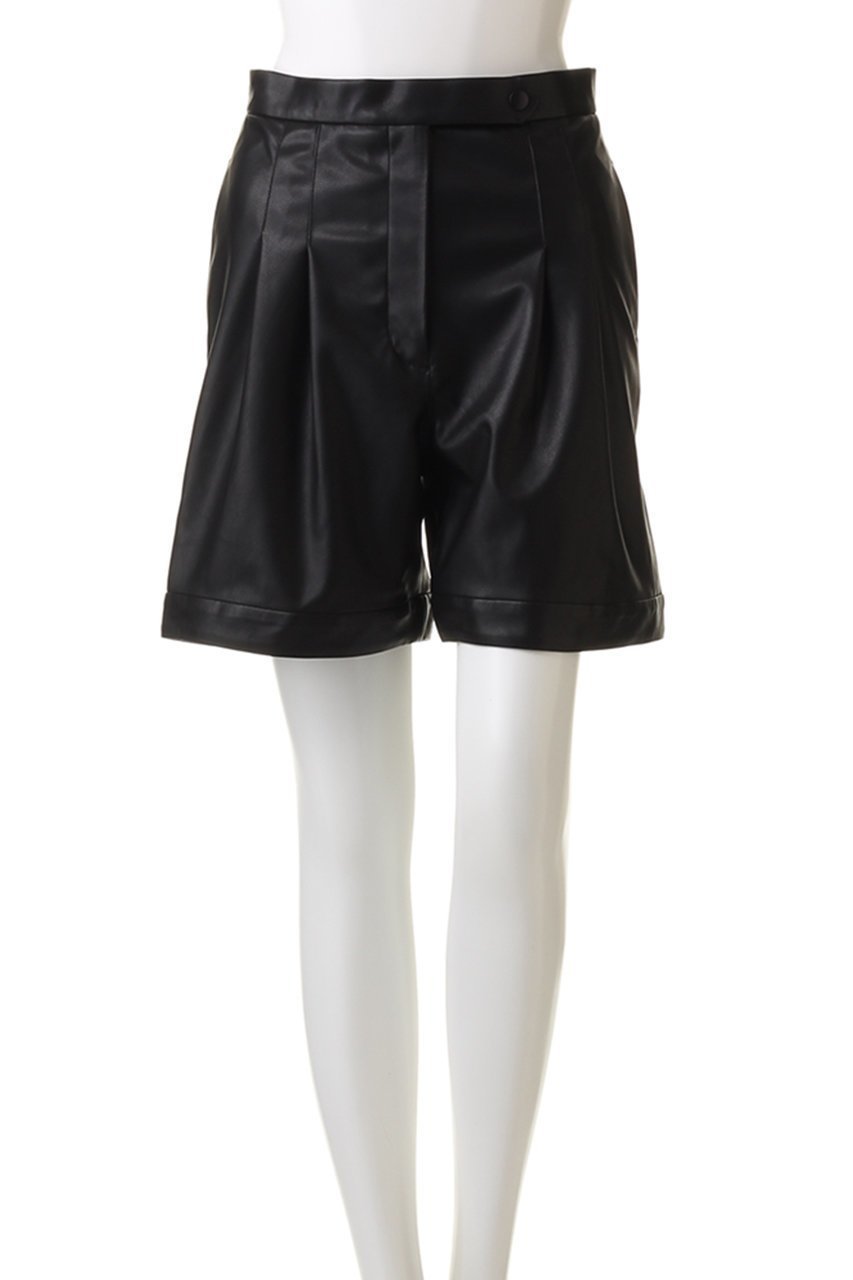【リムアーク/RIM.ARK】のFaux leather half PT/ハーフパンツ 人気、トレンドファッション・服の通販 founy(ファニー) 　ファッション　Fashion　レディースファッション　Fashion for Women　パンツ　Pants & Trousers　ショートパンツ・ハーフパンツ　High-Waisted & Relaxed Shorts　ショート　Short, Short Length　ジャケット　Jacket, Outerwear　ハーフ　Half, Half-Length　フロント　Front, Front Design　ロング　Long, Long-Length　other-2|ID: prp329100003862843 ipo3291000000034970496