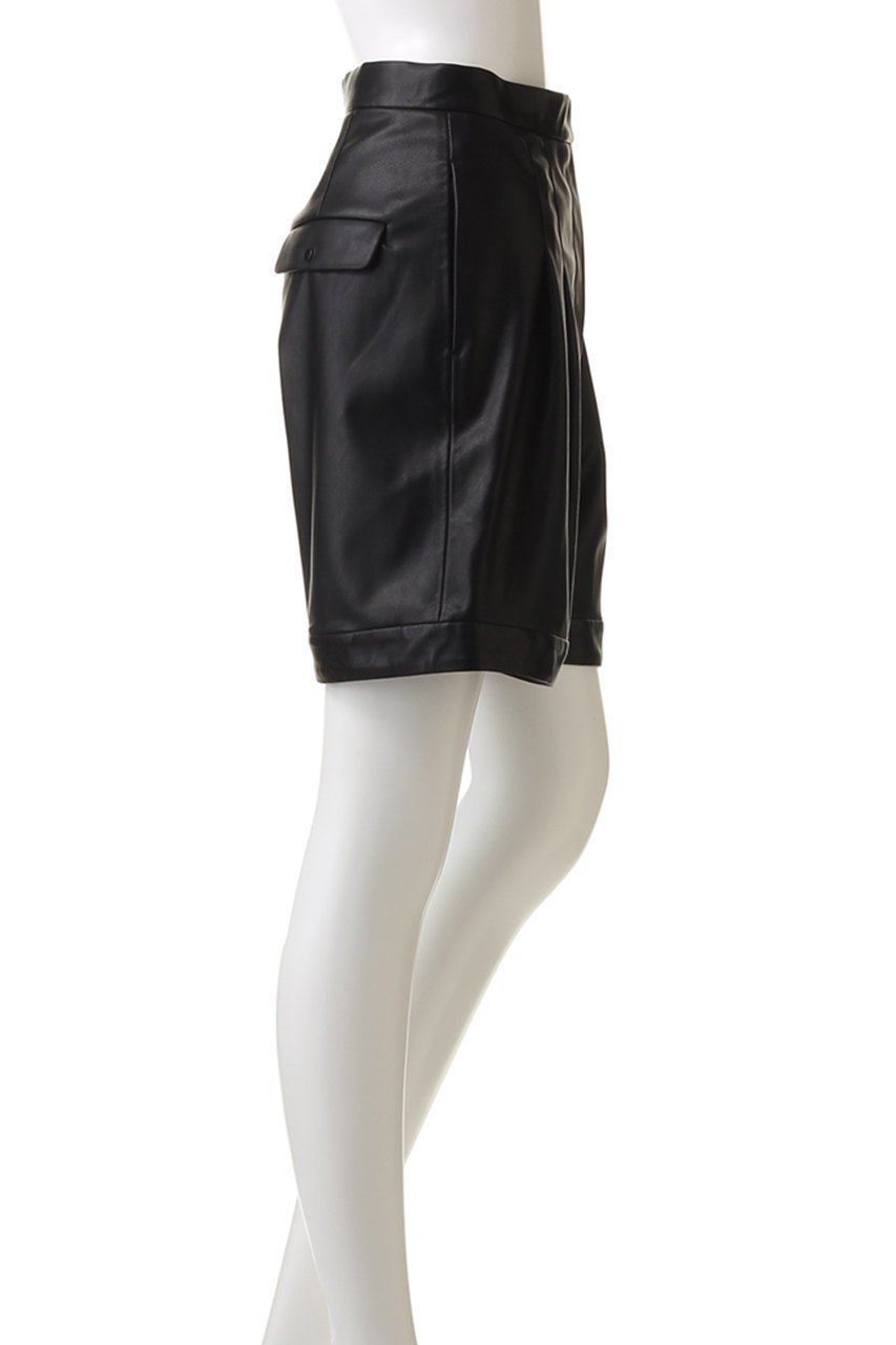 【リムアーク/RIM.ARK】のFaux leather half PT/ハーフパンツ 人気、トレンドファッション・服の通販 founy(ファニー) 　ファッション　Fashion　レディースファッション　Fashion for Women　パンツ　Pants & Trousers　ショートパンツ・ハーフパンツ　High-Waisted & Relaxed Shorts　ショート　Short, Short Length　ジャケット　Jacket, Outerwear　ハーフ　Half, Half-Length　フロント　Front, Front Design　ロング　Long, Long-Length　other-3|ID: prp329100003862843 ipo3291000000034970497