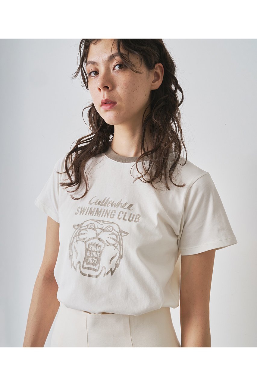 【ウィムガゼット/Whim Gazette】の【THE PAUSE】TIGER Tシャツ インテリア・キッズ・メンズ・レディースファッション・服の通販 founy(ファニー) 　ファッション　Fashion　レディースファッション　Fashion for Women　トップス・カットソー　Cut & Sew Tops　シャツ・ブラウス・オフィスカジュアル　Elegant Blouses & Button-Ups　ロングTシャツ・Tシャツ　Longline T-Shirts & Tees　カットソー・ベーシックTシャツ　Cut-and-Sewn Tops / Stretch Tees & Basics　おすすめ　Recommended / Our Picks　インナー　Innerwear　コンパクト　Compact, Small Size　ショート　Short, Short Length　ジャケット　Jacket, Outerwear　スポーティ　Sporty, Casual Athletic　スリーブ　Sleeve, Long Sleeve / Short Sleeve　デニム　Denim, Jeans Material　プリント　Print, Printed Pattern　ボトム　Bottoms, Lower Wear　メランジ　Melange, Mixed Yarn　ヴィンテージ　Vintage Style　アイボリー|ID: prp329100003862866 ipo3291000000032873376