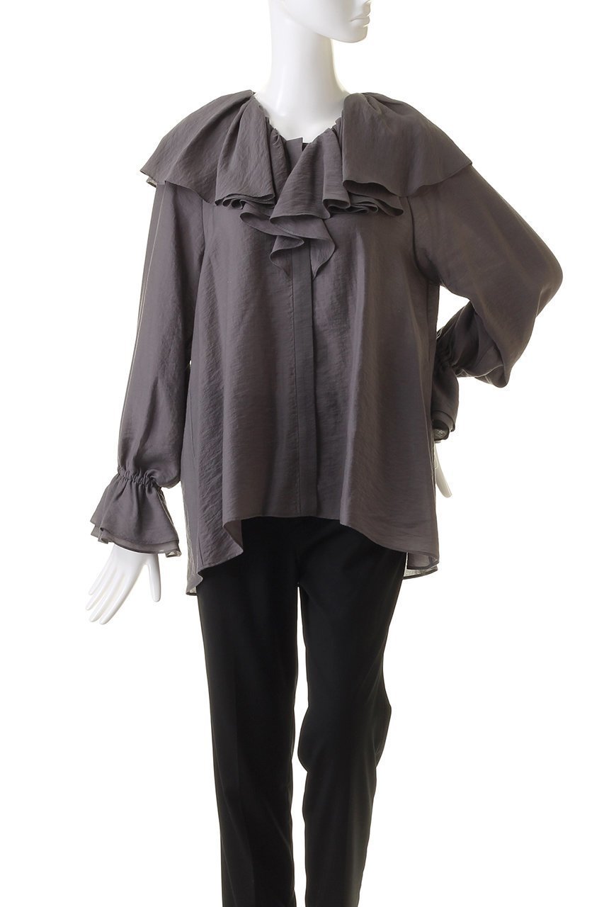 【デパリエ/DEPAREILLE】のフリルシフォンブラウス 人気、トレンドファッション・服の通販 founy(ファニー) 　ファッション　Fashion　レディースファッション　Fashion for Women　トップス・カットソー　Cut & Sew Tops　シャツ・ブラウス・オフィスカジュアル　Elegant Blouses & Button-Ups　インナー　Innerwear　シアー　Sheer, See-Through　シルク　Silk, 100% Silk　ジャケット　Jacket, Outerwear　スリーブ　Sleeve, Long Sleeve / Short Sleeve　ロング　Long, Long-Length　人気　Popular, Best Seller　other-2|ID: prp329100003862896 ipo3291000000032910074