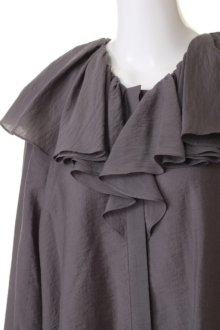 【デパリエ/DEPAREILLE】のフリルシフォンブラウス 人気、トレンドファッション・服の通販 founy(ファニー) 　ファッション　Fashion　レディースファッション　Fashion for Women　トップス・カットソー　Cut & Sew Tops　シャツ・ブラウス・オフィスカジュアル　Elegant Blouses & Button-Ups　インナー　Innerwear　シアー　Sheer, See-Through　シルク　Silk, 100% Silk　ジャケット　Jacket, Outerwear　スリーブ　Sleeve, Long Sleeve / Short Sleeve　ロング　Long, Long-Length　人気　Popular, Best Seller　other-5|ID: prp329100003862896 ipo3291000000032910080