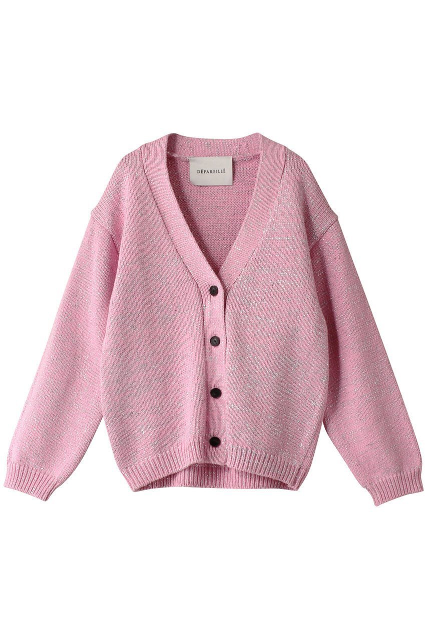【デパリエ/DEPAREILLE】のラメニットカーディガン インテリア・キッズ・メンズ・レディースファッション・服の通販 founy(ファウニー) 　ファッション　Fashion　レディースファッション　Fashion for Women　トップス・カットソー　Cut & Sew Tops　ニット　Knit Tops & Sweaters　カーディガン・羽織り　Layered Style Cardigans　イタリア　Italy　カーディガン　Cardigan, Knitwear　ピンク|ID: prp329100003862897 ipo3291000000036896689