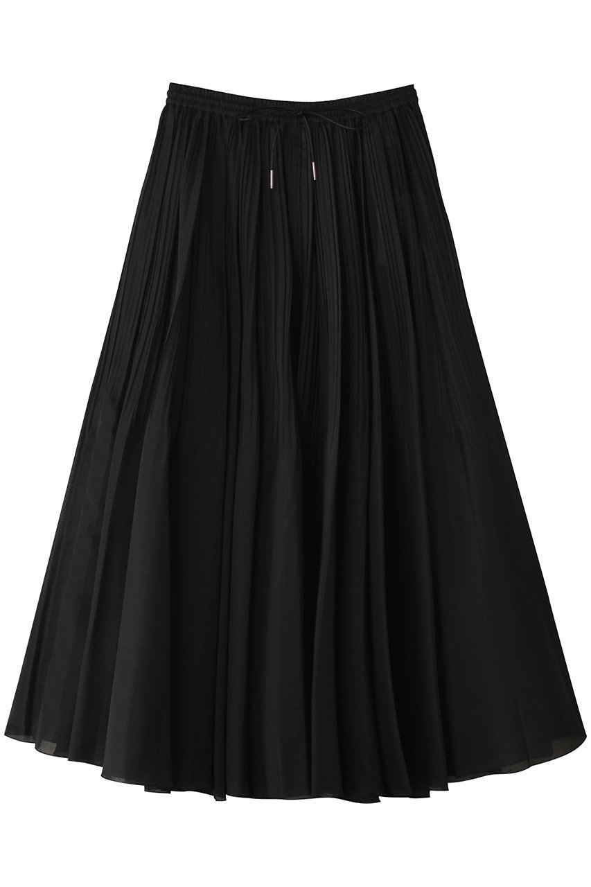 【デパリエ/DEPAREILLE】のオーガンジープリーツスカート インテリア・キッズ・メンズ・レディースファッション・服の通販 founy(ファニー) 　ファッション　Fashion　レディースファッション　Fashion for Women　スカート　Skirts　プリーツスカート / 上品フェミニンスタイル　Pleated Skirts　ロングスカート　Long Skirts / Maxi & Midi Skirts　オーガンジー　Organza Fabric　フレア　Flare, Flared　プリーツ　Pleats, Pleated　ランダム　Random, Irregular　ロング　Long, Long-Length　再入荷　Restock / Back in Stock　定番　Standard, Basic Item　ブラック|ID: prp329100003862899 ipo3291000000032823476